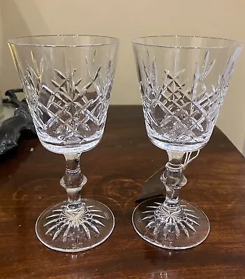 2 X Edinburgh Crystal Lomond Water Goblets / Large Wine Glasses • £36
