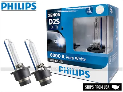 Philips D2S ULTINON 6000K HID Xenon Headlight Bulbs | 85122WX | Pack Of 2 • $158.99