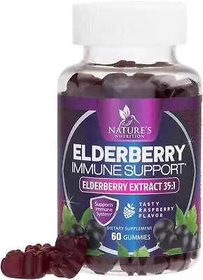 Elderberry Gummies - High Potency Immune Support W/ Sambucus Black Elderberries • $11.62
