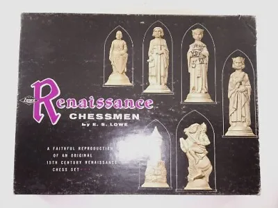 $29.99 • Buy Vintage 1959 Lowe Renaissance Chessmen Chess Set #832