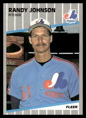 1989 Fleer Randy Johnson Rc #381 Montreal Expos • $1.59