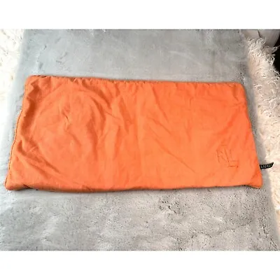 Vintage Lauren Ralph Lauren Throw Pillow Cover LRL Monogram Accent Orange 26x13 • $29.99