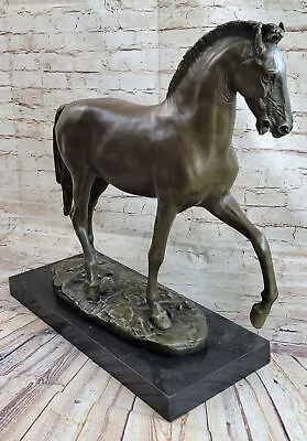 Huge Signed Mene Pure Bronze Horse Statue Scuplture Marble Figurine 56 Lbs Gift • $699