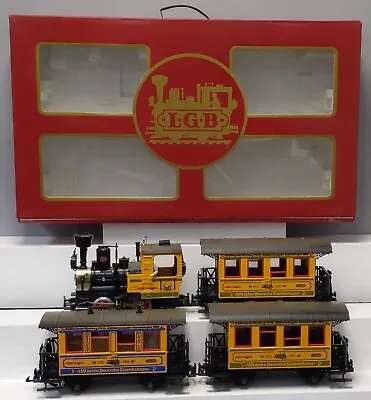 LGB 150 G Scale Yellow 150th Anniversary G Gauge Steam Train Set EX/Box • $269.27
