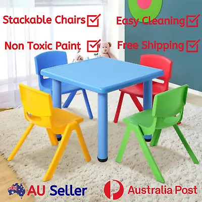 $145 • Buy Keezi Kids Table And Chairs Study Desk Children Furniture Outdoor Plastic Chair
