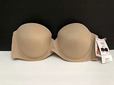 Maidenform Sweet Nothings Strapless Push Up Underwire Bra Beige Size 40C NWT • $11.98