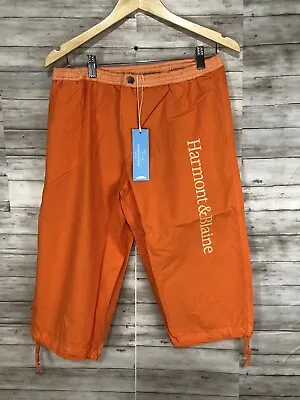  Harmont&Blaine Shorts Mens Large Capri Sea Line Orange  Summer Pants  N31 • $37.52