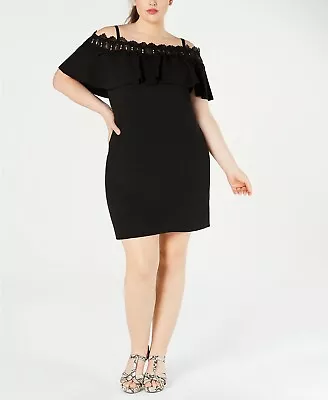 $8.13 • Buy BCX Plus Size Off-The-Shoulder Crochet Dress MSRP $69 Size 1X # 12B 1068 NEW  