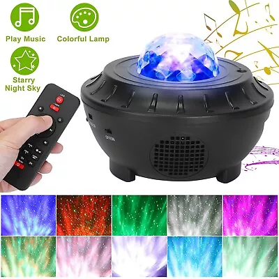 Star Ocean Wave Lamp Dimmable Roof Projector Night Light Wireless Music Speaker • $29.06