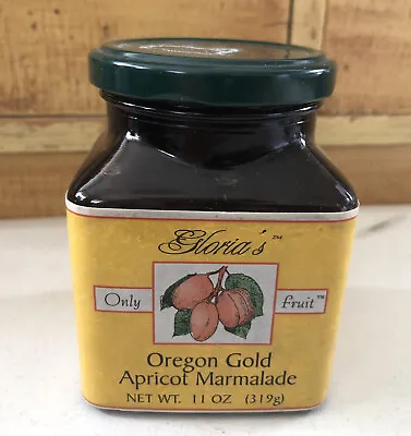 VTG. Gloria’s Oregon Gold Apricot Marmalade Spreadable Fruit 11.0 Oz Glass Jar • $14.95