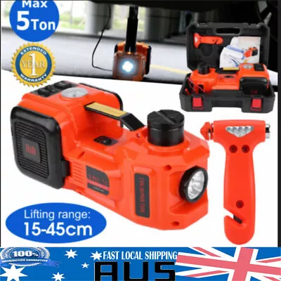 Electric Car Jack With Tire Inflator Pump 5 Ton 12V Hydraulic Car Jack Lift New • $108.99