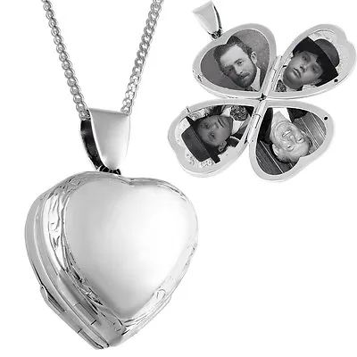Locket Heart Shape Victorian Four Part On Chain 925 Silver From Ari D Norman • £240.62