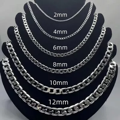 New Sterling Silver Thick Solid 925 Italy Men's Figaro Chain Necklace Bracelet • $8.82