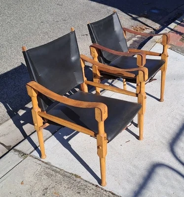 $995 • Buy 2 X Mid Century Michael Hirst Safari Chairs. 1960s
