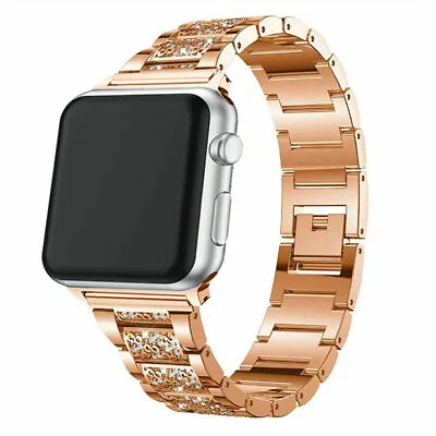 $6.79 • Buy Bling Metal Strap Band For Apple Watch Series Ultra 8 7 6 5 4 3 2 1 SE 38-49mm