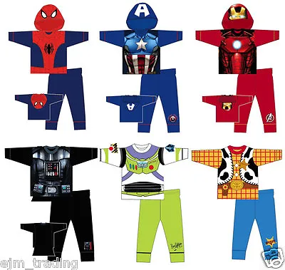 £8.99 • Buy Kids Marvel Character Novelty Pyjama Set Pyjamas Nightwear Costume Boys Avengers