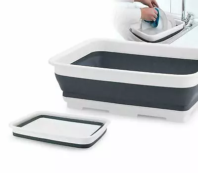 Collapsible Bowl Rectangular Folding Washing Mixing Bowl Kitchen Camping Bowl • £8.99