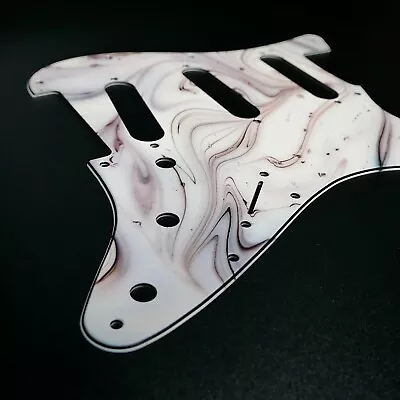 £73.15 • Buy Fender Strat Custom Graphic Pickguard 8 11Hole Marble Pattern #1 By Stormguitar