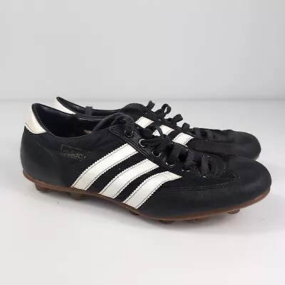 Adidas Vintage 1960s Size 7 Black Football Soccer Boots 28cm Long • $55