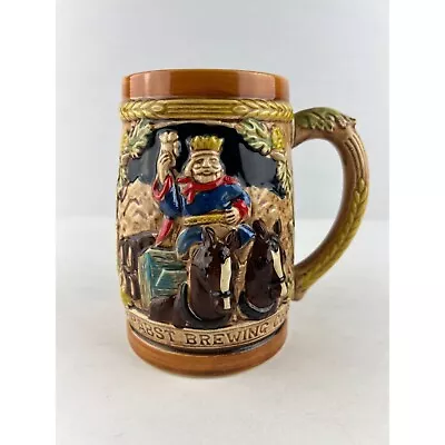 Pabst Blue Ribbon King Gambrinus Holiday 1986 Commemorative Beer Stein Mader's • $22.99