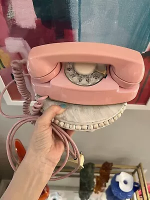 Vintage 1960s 1970s Northern Electric Pink Princess Rotary Phone • $79