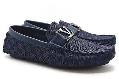 Mens Loafer Moccasin Driving Slip On Casual Boat Deck Designer Buckle Shoes Size • £18.99
