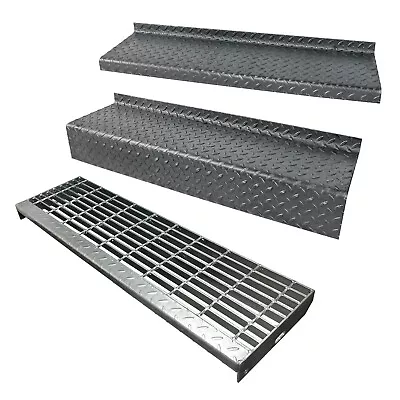 Metal Stair Tread Bar Grating Durbar Industrial Galvanised Self Colour Steel • £1.94