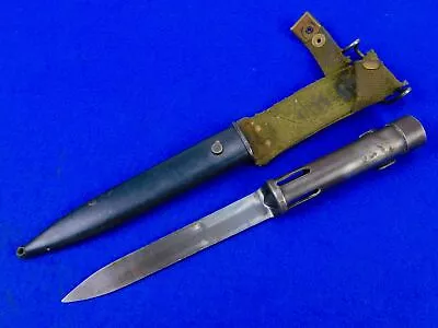 Vintage Belgian Belgium Bayonet Fighting Knife W/ Scabbard • $55