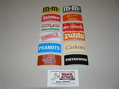 Vendstar 3000 Bulk Candy Vending Machine /(12) Rectangular Candy Label Stickers  • $15.99