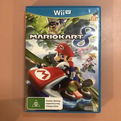 Mario Kart 8 + Manual - Nintendo Wii U Game VGC PAL Complete • $20