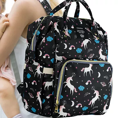 Mummy Baby Diaper Bag Backpack Maternity Nappy Changing Bag Waterproof • $35.99