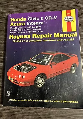 Honda Civic & CR-V Acura Integra Service Repair Manual Haynes 42025 GOOD • $15.99