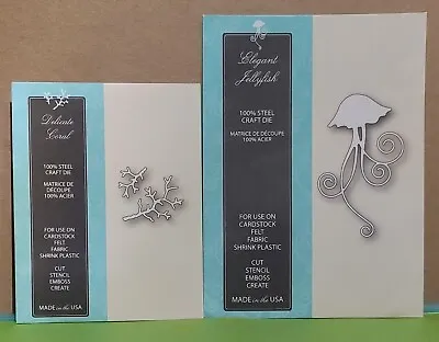 Memory Box Metal Cutting Dies LOT Of 2 Delicate Coral 99346 Jellyfish 99395 • $15.49