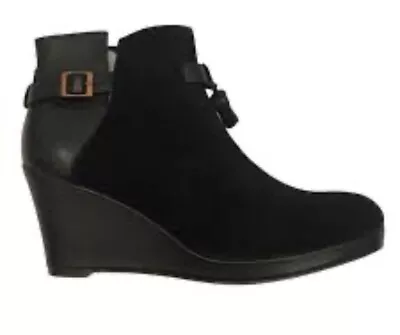 Wolverine 1000 Mile By Samantha Pleet Socialite Mid Wedge Boots In Black Size 7 • £47.68