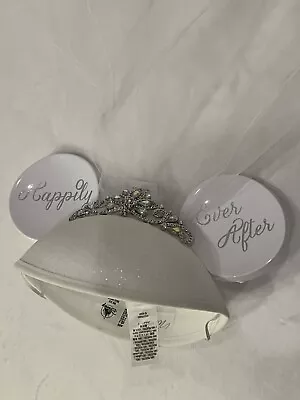 Disney Parks Mickey Mouse Ears Happily Ever After Wedding Bride Ear Hat NEW • $30