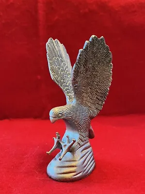 Desktop Eagle Sculpture Silverplated Hampshire 5” Tall Metal USA • $5