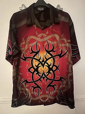 Vintage Dragonfly Clothing Company Button Collared Shirt Tribal Red XL • £40