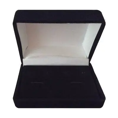 Black Velvet Jewelry Box For Studs And Cuff Link Sets NEW • $6