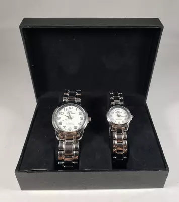 Mark Naimer Set Of Two Silver Watches His And Hers In Box - NEW • $26.99