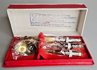 $18 • Buy Vintage BOON JEWELRY Thailand Child Tableware 3 Pc. Utensil Set - Still Sealed
