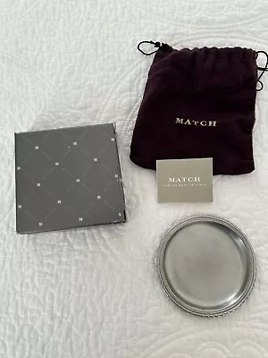 New In Box Match Pewter Scalloped Rim Bottle Coaster Italy • $70