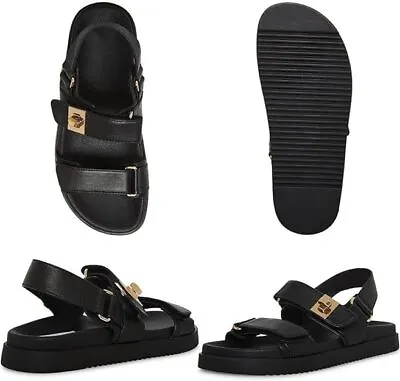 Women's Flat Sandals Dad Sandals For Women Leather Ankle Strap Walking Sandals • $16.99