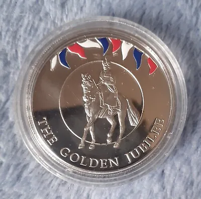 Falkland Islands 50p 2002 Silver .925 The Golden Jubilee • £25