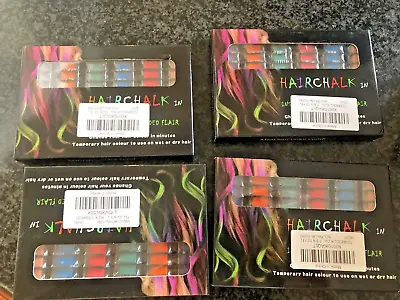 4 X Boxes Of 6PCS Temporary Hair Chalk Hair Color Comb Dye (24 Combs In Total) • £12