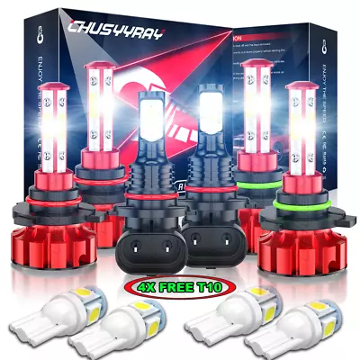 9005+9006+9145 Led Headlight Parts High Low Beam+Fog Light Combo White Bulbs • $34.99