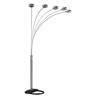 Floor Lamp Living Room Lighting Adjustable 5 Arm Arch Floor Lamp 84 Silver • $199.97