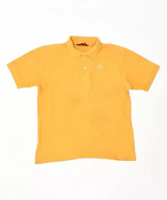 KAPPA Mens Polo Shirt Medium Yellow Cotton RD10 • £6.42