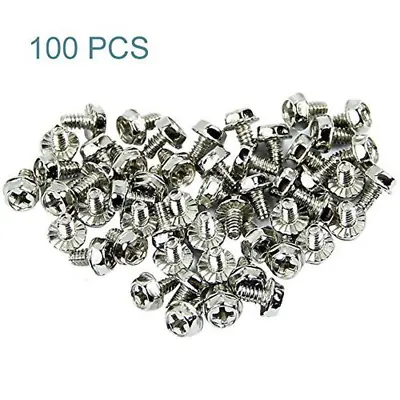 100Pcs Toothed Hex 6/32 Screw 6-32 Computer PC Case Hard Drive Motherboard Mount • $14.99