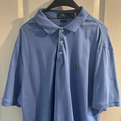 Polo Ralph Lauren Classic Fit Men’s Blue Large Polo Shirt With QR Code • £21