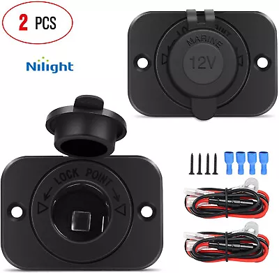 12V Car Cigarette Lighter Socket Power Outlet Adapt For Marine Boat Motorcycle • $14.99